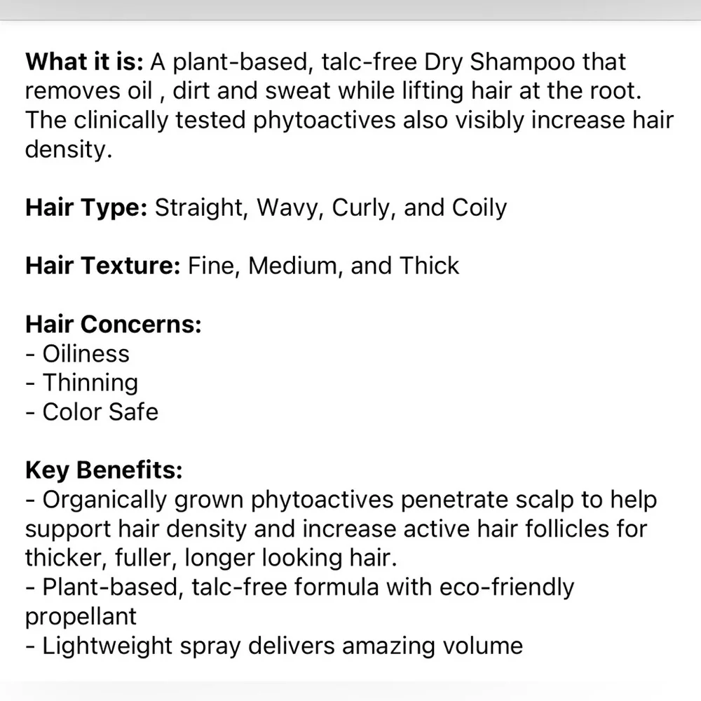 🌿 VEGAMOUR Mini GRO Dry Shampoo